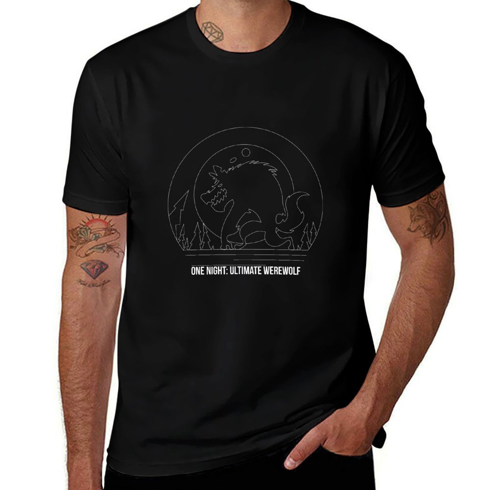 Board Game Werewolf - One Night Ultimate Werewolf Minimalist Line