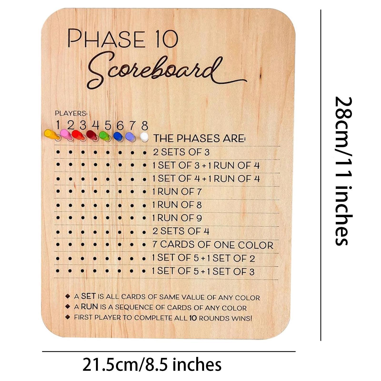 1 Count Wooden Phase 10 Scoreb - đánh giá và giá Board Game Template
